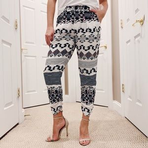 Parker Tribal Print Silk Pants